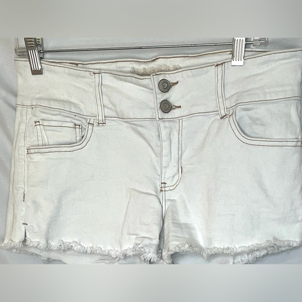Altar'd State White Frayed Hem Women Jean Shorts Sz 30/11